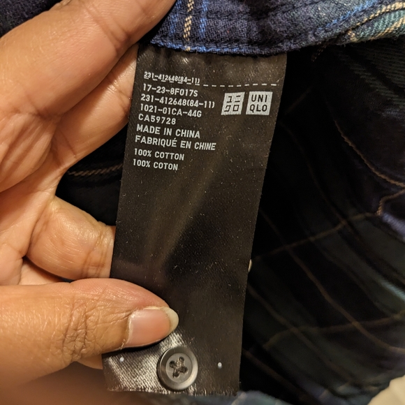 3for30!!! Uniqlo unisex flannel size S - Picture 3 of 3